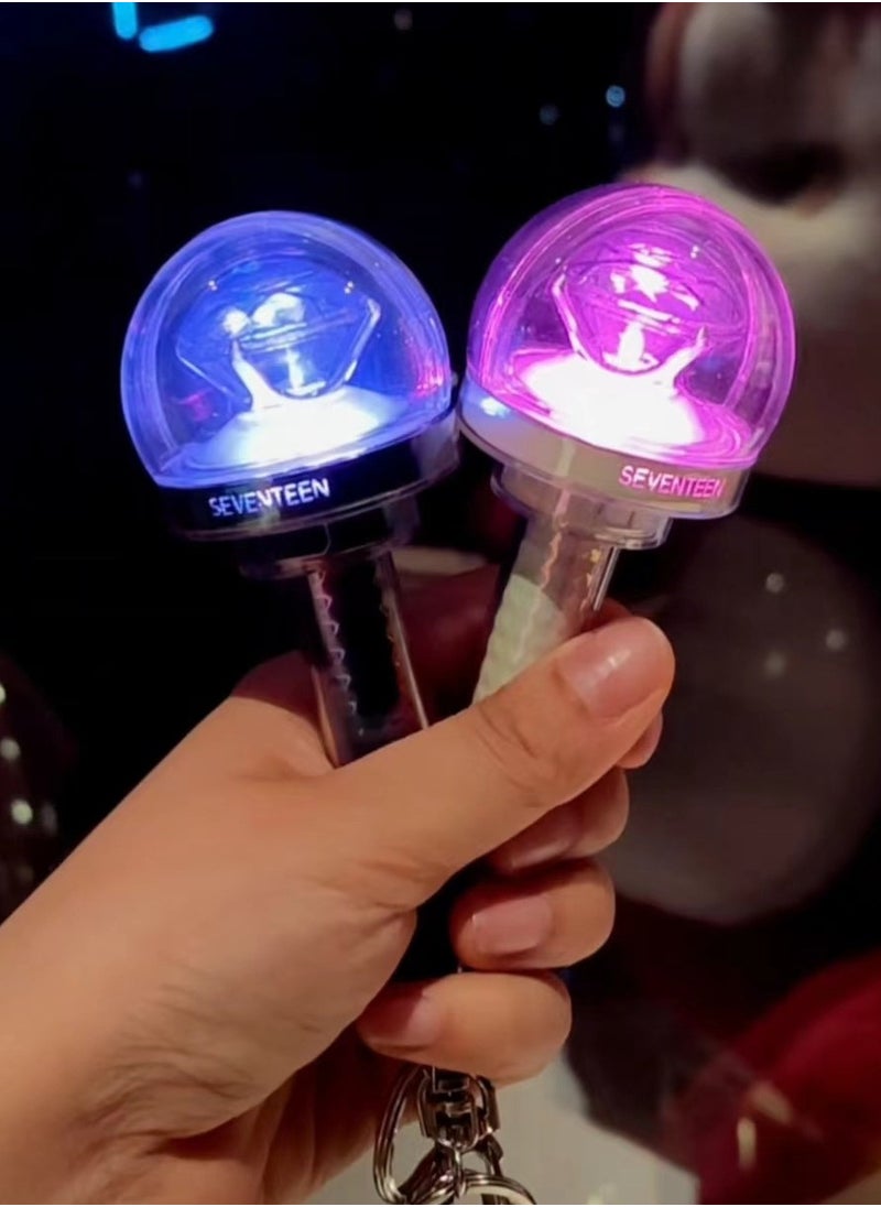 NIBEMINENT Kpop Seventeen Glowstick Light Keychain Mini Stick Light Pendant  - Image 3