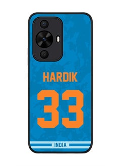 Stylizedd Rugged Black edge case for Huawei nova 12s / Huawei nova 11/ Huawei nova 12 Lite 4G, Slim fit Soft Cover - Team India Hardik Pandya, Jersey No 33  - Image 1