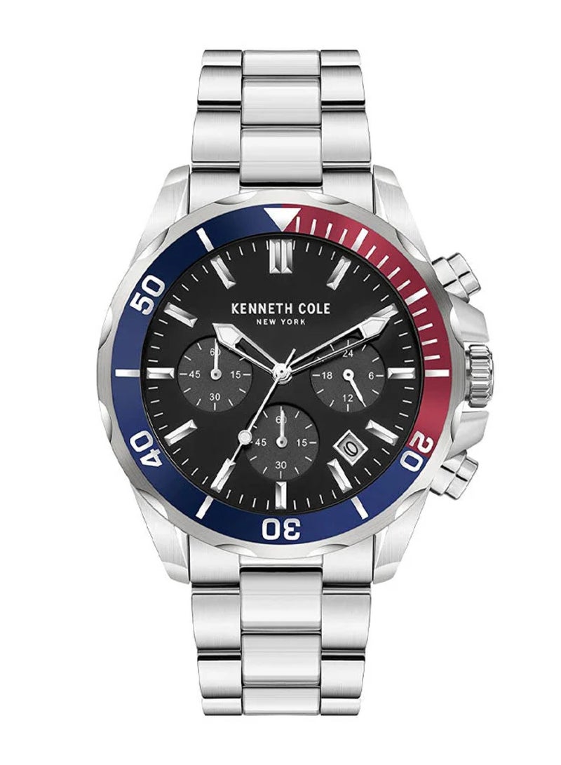 Kenneth Cole Men's Modern Chronograph Quartz Stainless Steel Watch KCWG12105004MN - 43mm - Image 1