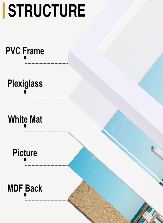 decorUhome Picture Frames Collage Wall Decor for Photo Gallery Display, Assorted Picture Frames set of 10 Including Two 8x10 / Four 5x7 / Four 4x6 for Family Wall Decor, White, 10 Pack - Image 3