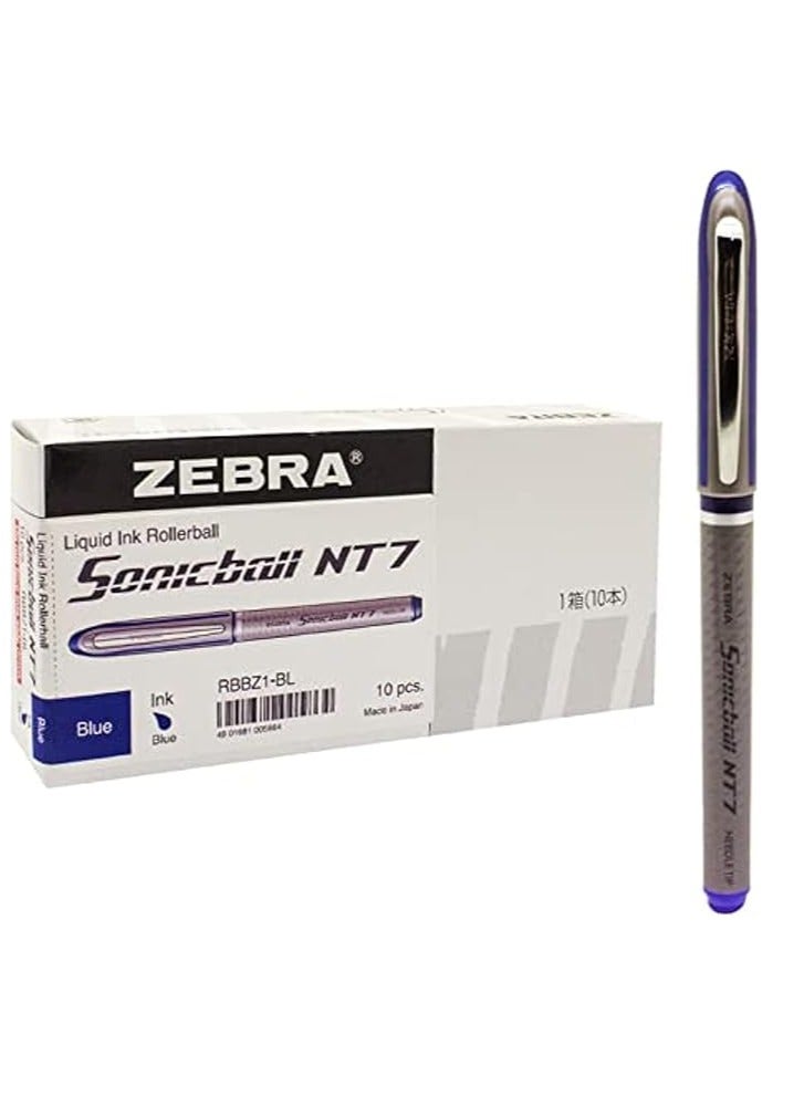 ZEBRA 10 Piece Sonicball Black Liquid Ink 0.7mm Fine Point