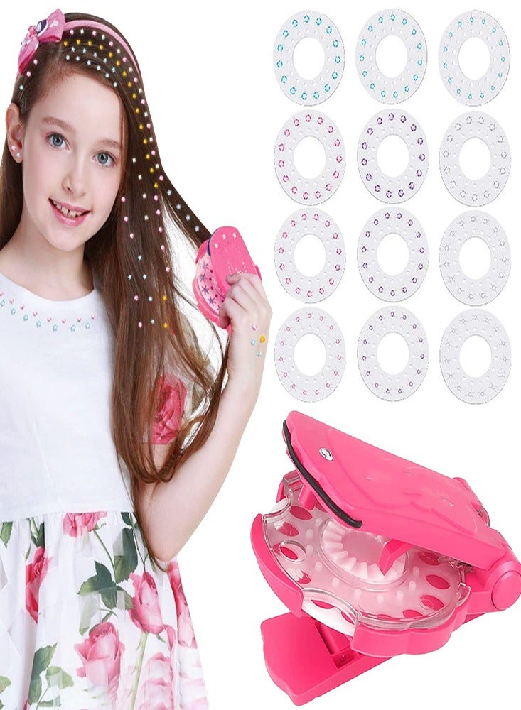 مجموعة أدوات ختم الشعر المكونة من 12 قطعة من Oasisgalore مجموعة أدوات تصفيف الشعر للفتيات من Blinger - Image 1