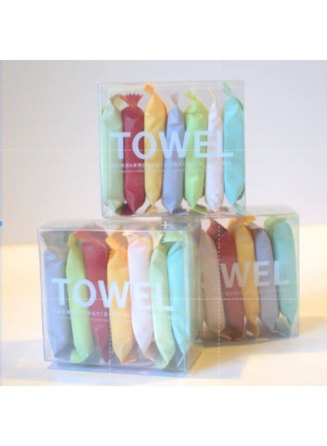 Compressed towels for travel and camping 7 piece