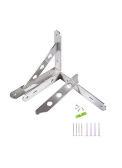 Vixel VIXEL 12 Inch Stainless Steel Detachable Triangle Bracket Heavy Duty Wall Brackets for Shelves Rectangle Bracket 90 Degrees  - Image 1