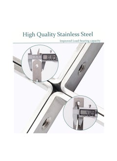 Vixel VIXEL 12 Inch Stainless Steel Detachable Triangle Bracket Heavy Duty Wall Brackets for Shelves Rectangle Bracket 90 Degrees  - Image 2