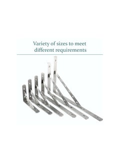 Vixel VIXEL 12 Inch Stainless Steel Detachable Triangle Bracket Heavy Duty Wall Brackets for Shelves Rectangle Bracket 90 Degrees  - Image 3