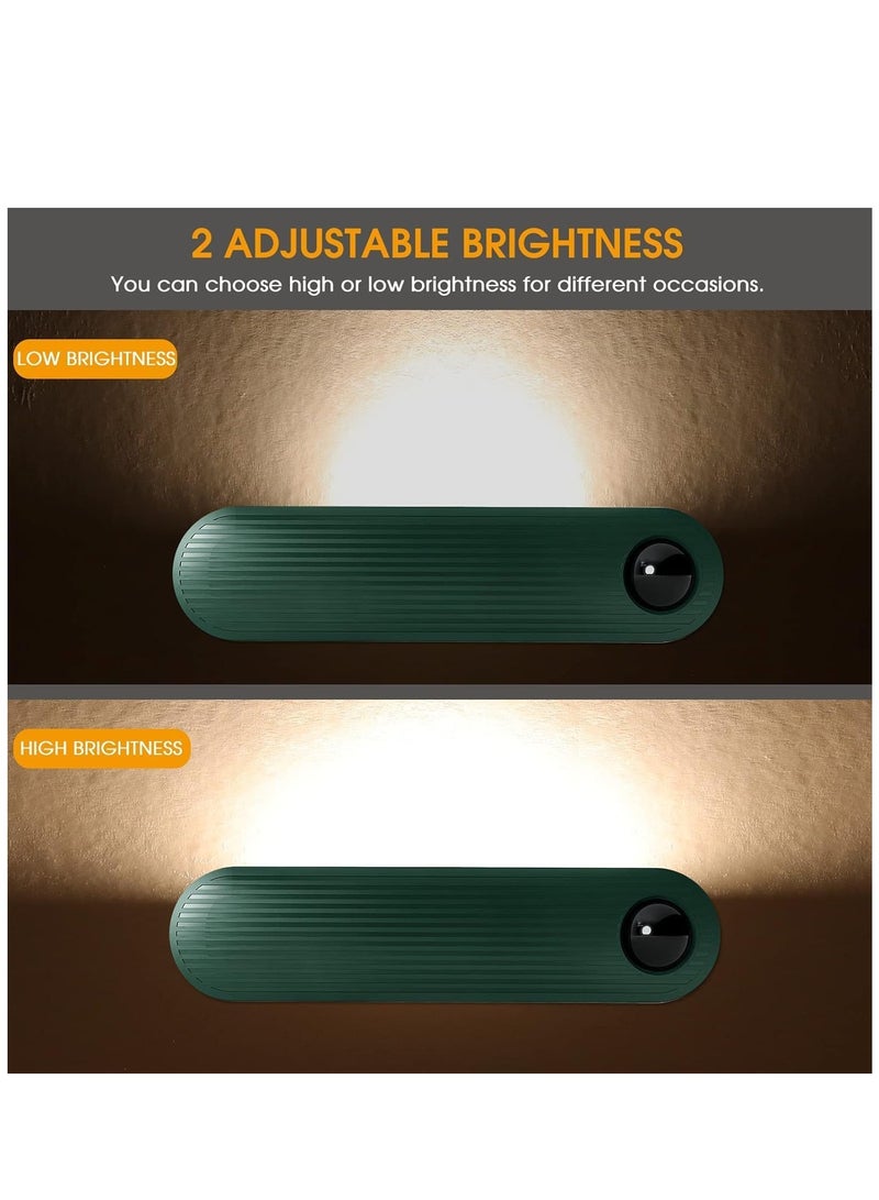 Zikra Night Light with Motion Sensor Dimmable Rechrageable LED Night Lights for Kids Bedrooms Warm White Nightlights Magnetic USB Chargeable for Room Bathroom Cabinet Closet Hallway 2 Pack Green - Image 2