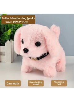 Generic Children's Toys Dogs Can Walk And Call Babies Electric Plush Puppies Adorable Boys And Girls Free Shipping-Color:Collar Labrador Powder-Specification:Rechargeable Battery + Charger + Traction Rope + Bell [70% Of People Chose]  - Image 1