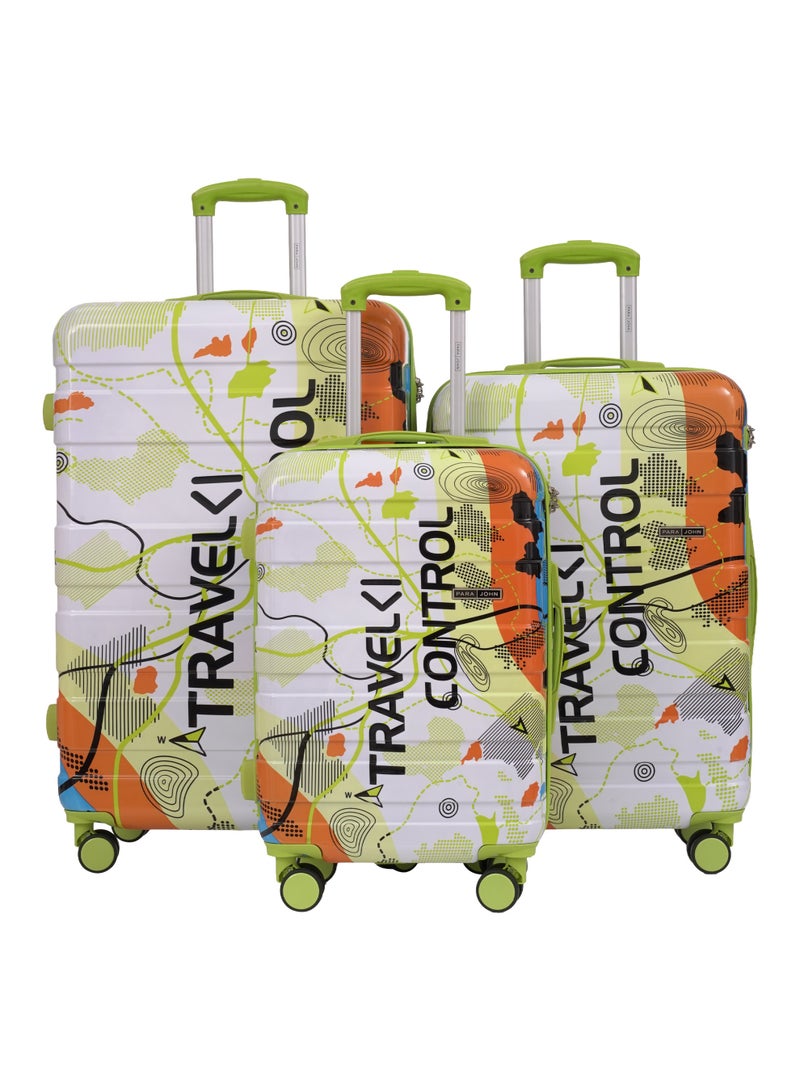 Parajohn Roveon ABS + PC Set of 3 Luggage | Lightweight Small 10KG, Medium 20KG & Large 30KG 8 Wheels Trolley Hardsided Travel Suitcase - Image 1