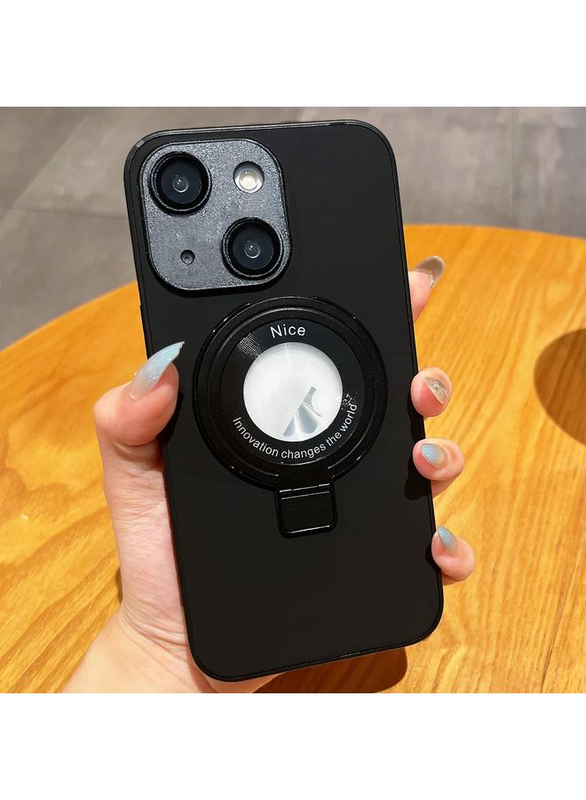 إيروريكس حافظة هاتف Skin Feel Armor ذات حامل مغناطيسي لهاتف iPhone 13 (أسود)