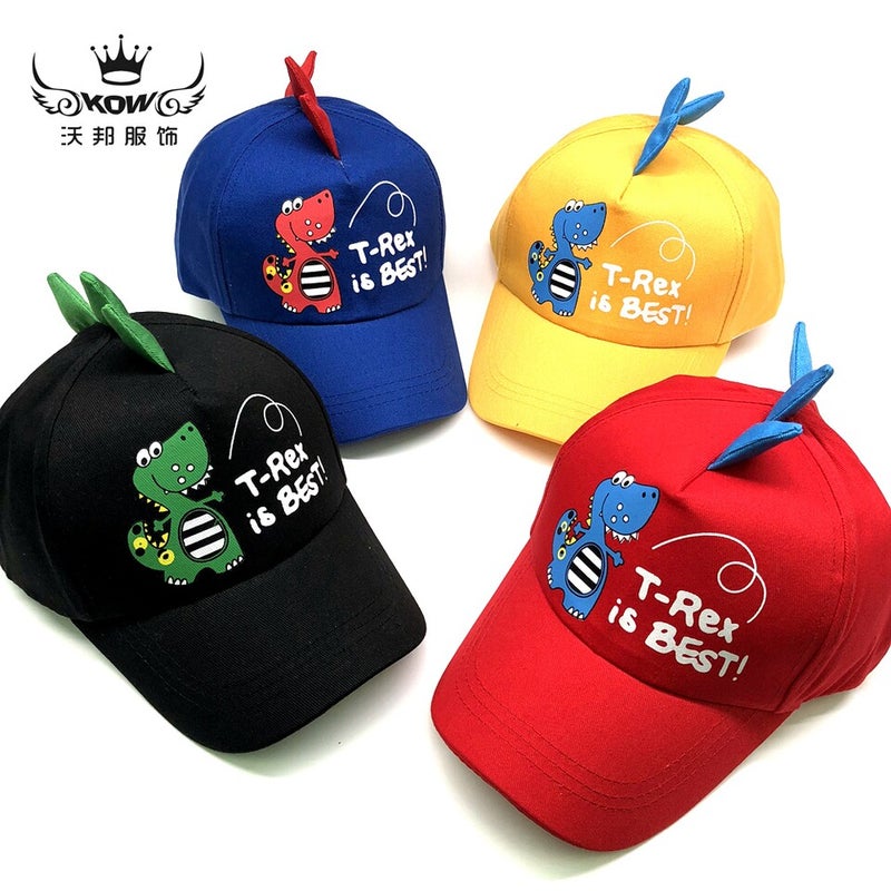 Dinosaur Kids Cap Printed Cartoon Baseball Hat Cotton - Image 2