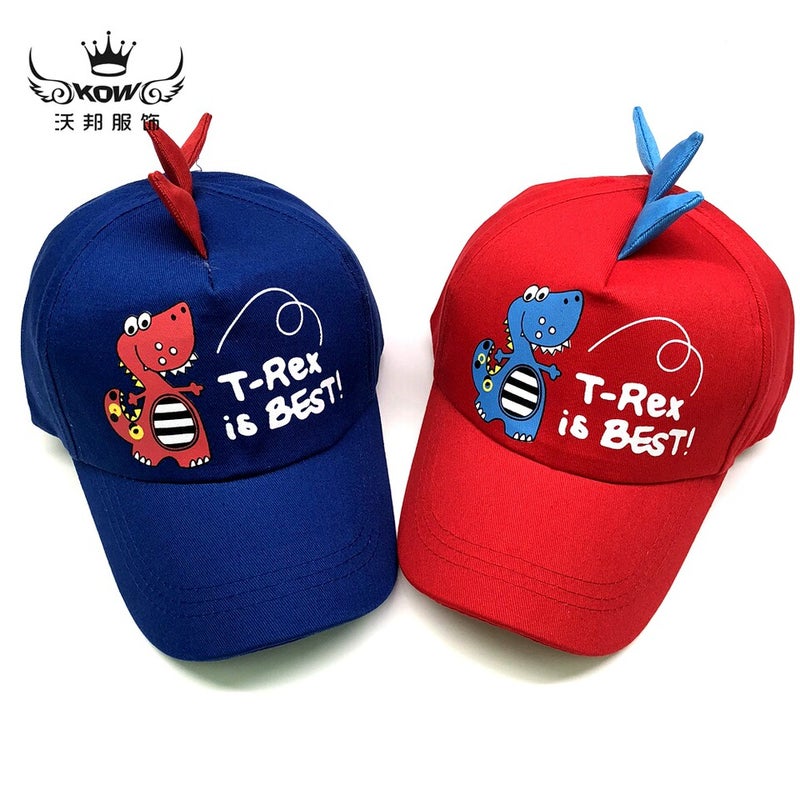Dinosaur Kids Cap Printed Cartoon Baseball Hat Cotton - Image 4