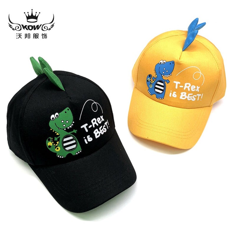 Dinosaur Kids Cap Printed Cartoon Baseball Hat Cotton - Image 3