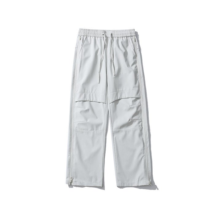 Izexx Green Label - Mountain Style Outdoor American Retro Workwear Casual Pants Light Mature Style Paratrooper Tactical Pants Snow mountain white