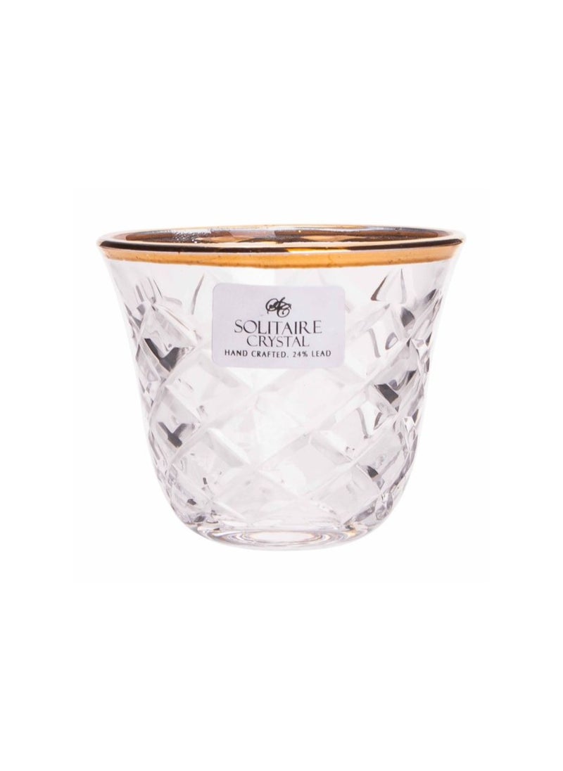 Alsaif home Indian Crystal Coffee Cups Set of 6 - Saif Home 