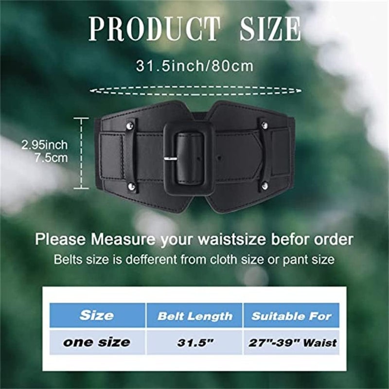 Luckam Women's Fashion Belt, Women's Wide Girdle Soft and Versatile Elegant Bow Ribbon Extra Long Belt, Black Belt Women's Chic Faux Leather Waist Belt for Jeans, for Dress Solid Color Belts - Image 4