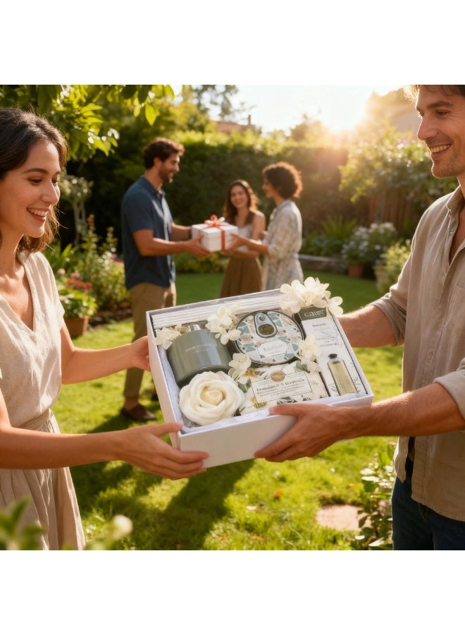 MissTiara Gift Basket for Women - Birthday Gift Box, Get Well Soon Gift Set Contains 9 Inspirational Gifts, Relaxing Spa Treatment Package for Women, Bestie Friendship, Female Friend Gift - Image 4