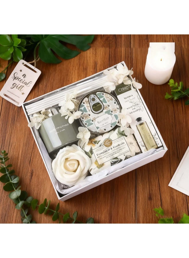 MissTiara Gift Basket for Women - Birthday Gift Box, Get Well Soon Gift Set Contains 9 Inspirational Gifts, Relaxing Spa Treatment Package for Women, Bestie Friendship, Female Friend Gift - Image 3