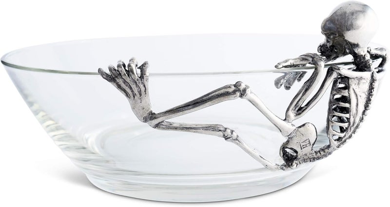 Vagabond House Vagabond House Skeleton Server Candy Dish Bowl Day of Dead Halloween Dia De Los Muertos 10 inch Diameter  - Image 3