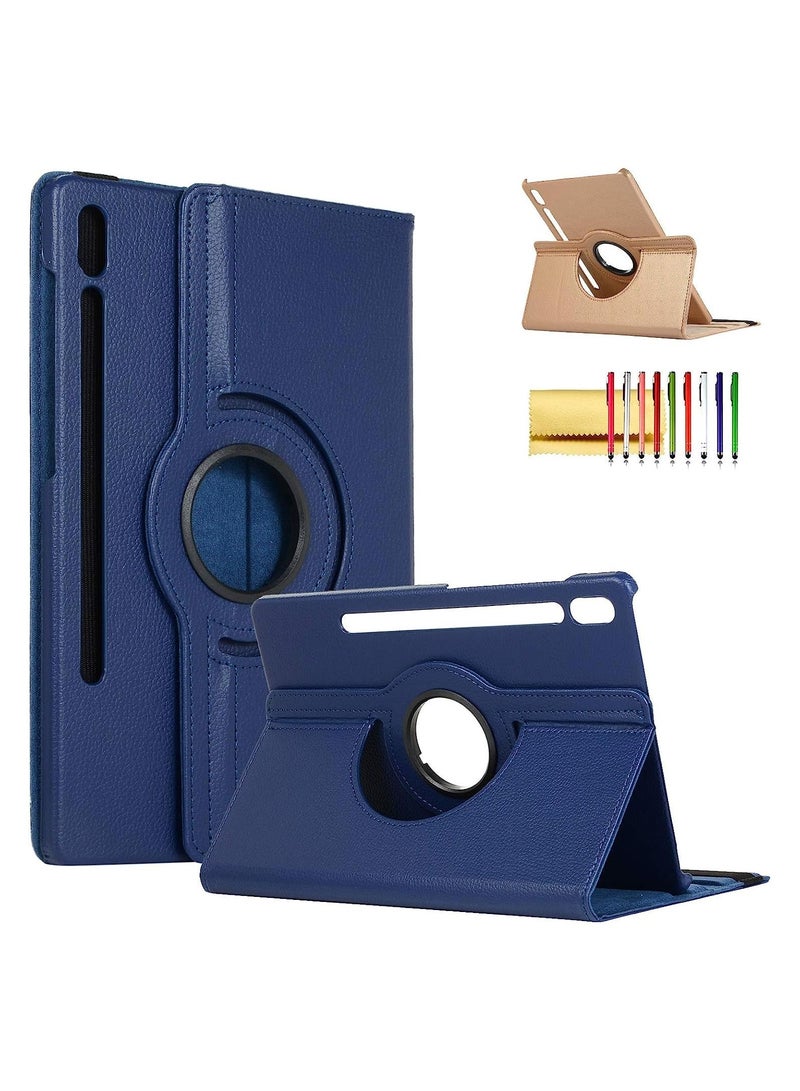 Smart Cover for Samsung Galaxy Tab S7 2020, Techcircle Slim Folio Rotating Stand Case with Auto Wake/Sleep Multi-Angle Viewing PU Leather Case - Image 1