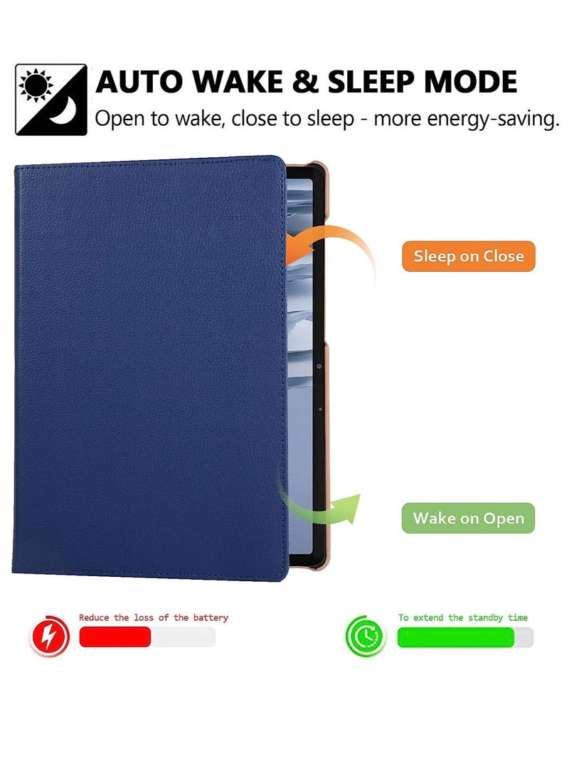 Smart Cover for Samsung Galaxy Tab S7 2020, Techcircle Slim Folio Rotating Stand Case with Auto Wake/Sleep Multi-Angle Viewing PU Leather Case - Image 2
