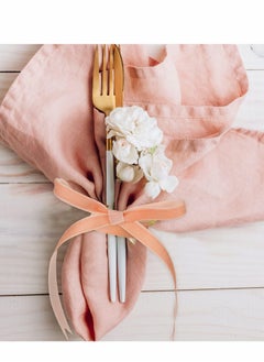 Excefore Vintage Velvet Ribbon Single Face Spool Satin for Wreath Decoration DIY Bow Craft Gift Wrapping (Rose Gold, 1cm, 50 Yard)  - Image 2