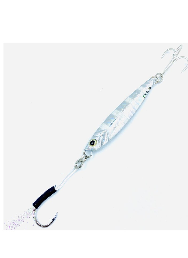 oakura Silver Zebra Fang Jig Of Weight 20G And 10 Mesmerizing Colors Light Weight Equipment For Epic Fishing Adventures  - Image 1