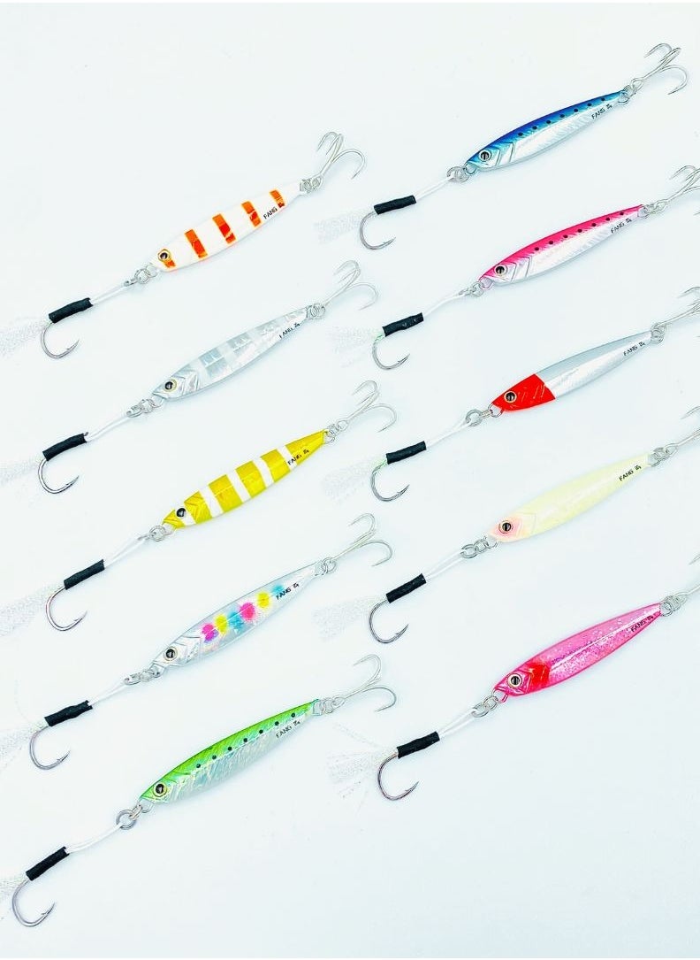 oakura Silver Zebra Fang Jig Of Weight 20G And 10 Mesmerizing Colors Light Weight Equipment For Epic Fishing Adventures  - Image 4