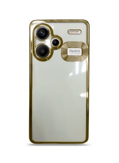 دبليو تيك غطاء حماية هجين من البولي كربونات الفاخر مضاد للصدمات لهاتف Xiaomi Redmi Note 13 Pro+ 5G 2023 / Xiaomi Redmi Note 13 Pro Plus 5G 2023 شفاف/ذهبي  - Image 5