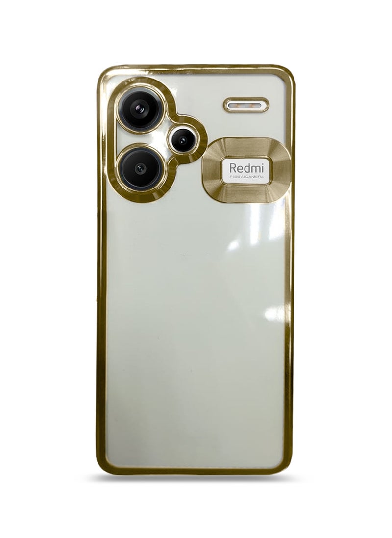 Wtech Shockproof Luxury Plating Hybrid PC Case Cover For Xiaomi Redmi Note 13 Pro+ / Xiaomi Redmi Note 13 Pro Plus 5G 2023 Clear/Gold  - Image 5