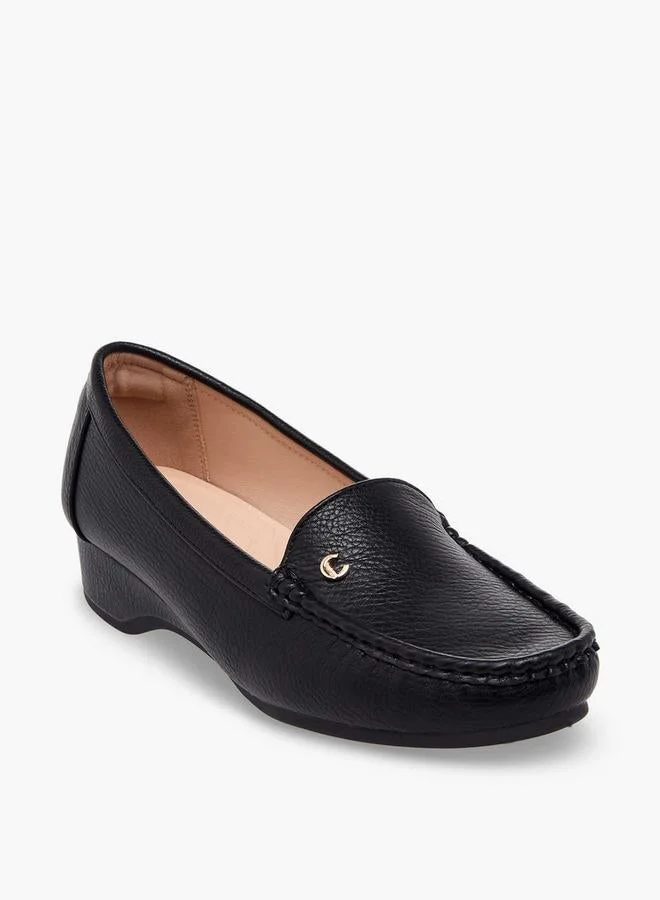 Le Confort Women Textured Wedge Heel Loafers