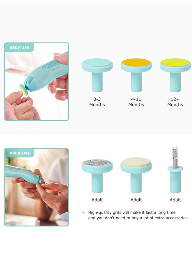 Lupantte Electric Safe Baby Nail Trimmer With Light And 6 Grinding Pads  - Image 2