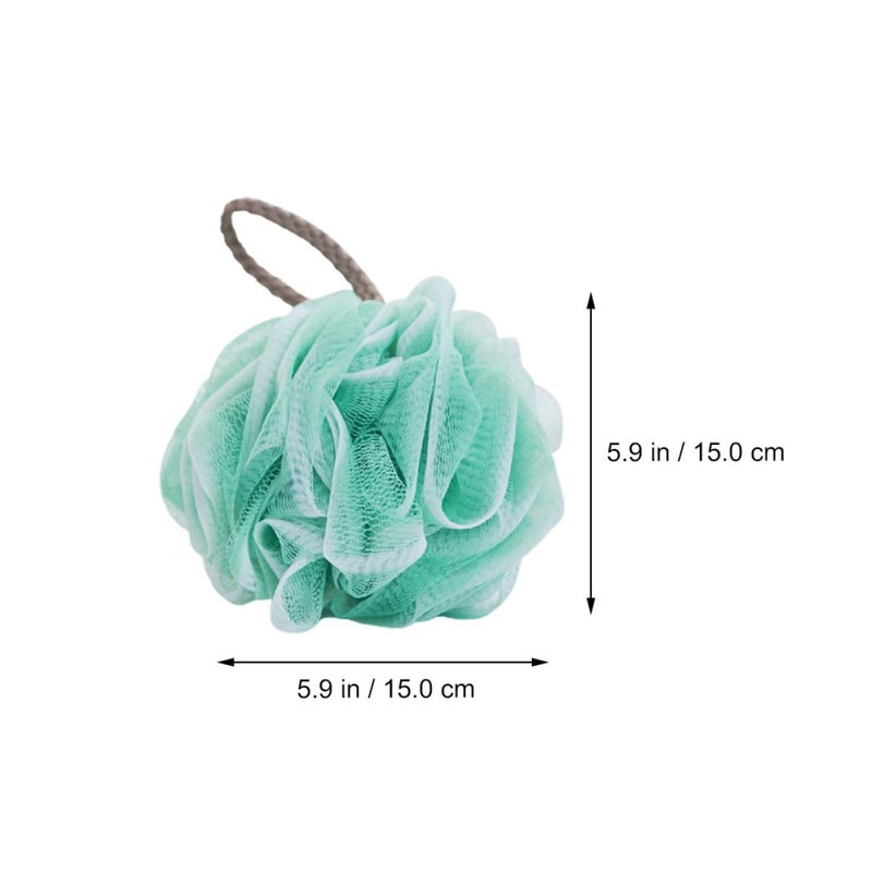4pcs Gradient Color Mesh Bath Poufs Soft Exfoliating Shower Balls Body Scrubbers for Travel - Image 3