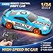Desdoni RC Drift Car Remote Control Car 24GHz 124 Scale 4WD 15KMH High Speed Model Vehicle LED Lights Drifting Tire Racing Sport Toy for Adult Boys Girls Kids Gift 2Pcs Rechargeable Batterie - Image 4