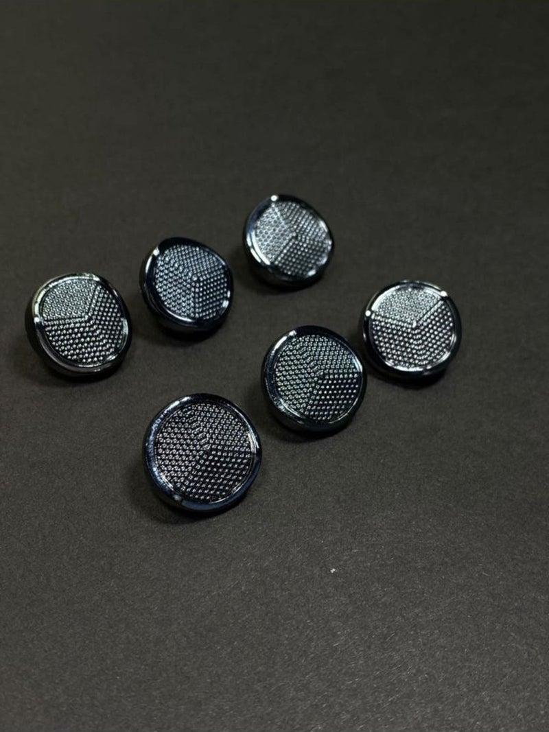 Karan Tuhafiye Karan Haberdashery Cardigan Vest Length Button Metallized (Plastic) Button Anthracite 18 cm Set of 6 - Image 5