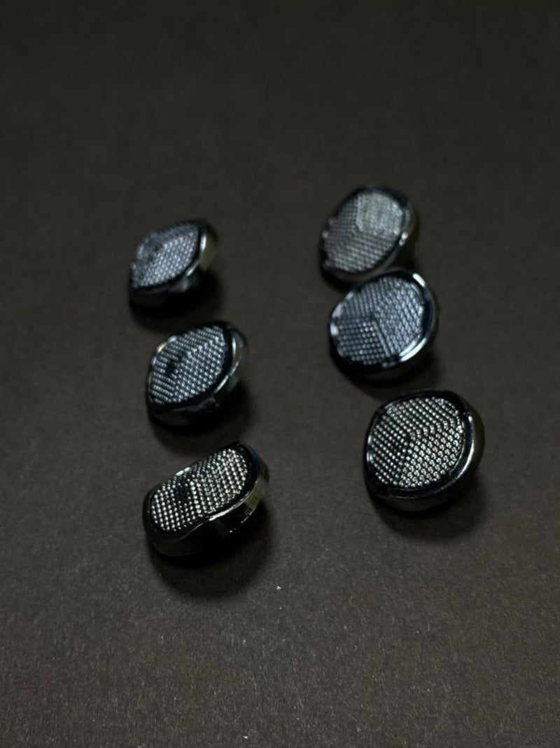 Karan Tuhafiye Karan Haberdashery Cardigan Vest Length Button Metallized (Plastic) Button Anthracite 18 cm Set of 6 - Image 2