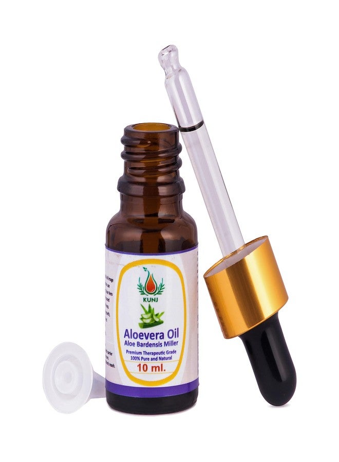 KUNJ Aloe Vera Oil (Aloe barbadensis miller) 10ML - 100% Pure & Natural, Undiluted, Steam Distilled - Therapeutic Grade Oil for Hair Care, Skin Care, Body Massage & Aromatherapy - Image 4