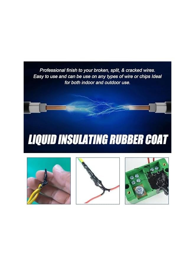 PROMASS - Liquid Insulating Rubber Coat,Liquid Electrical Tape,Liquid Insulation Tape,Cable Repair Paste,Liquid Insulation Glue,Liquid Insulation Electrical Tape,Cable Repair Putty,Waterproof Fast Dry Tape,50mL - Image 1