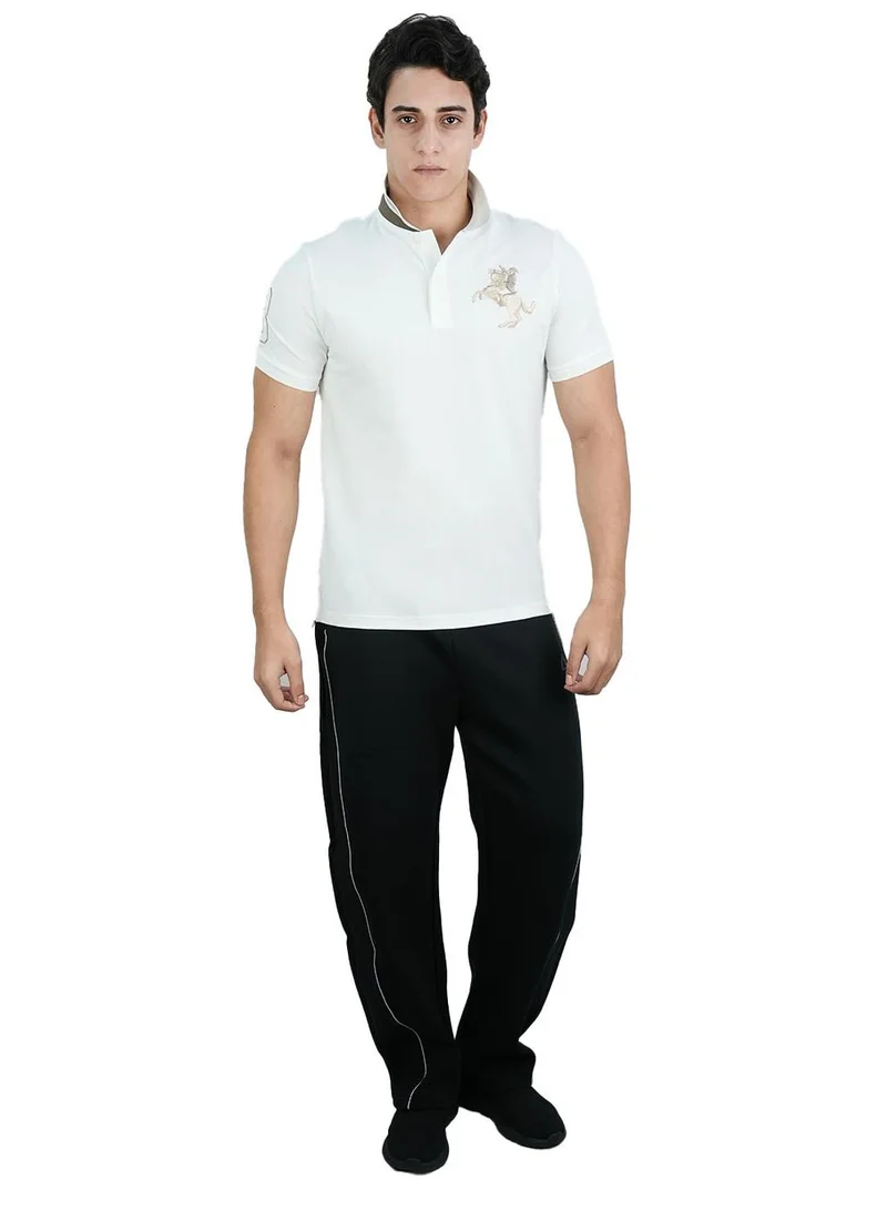 GIORDANO Men's Slim Fit Cotton Short Sleeve Napoleon Polo