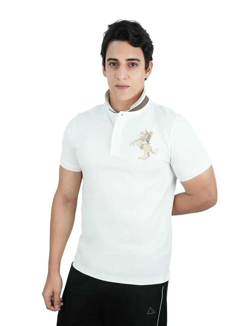 Men's Slim Fit Cotton Short Sleeve Napoleon Polo