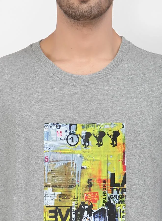 Pause  Men Grey Regular Fit Round Neck Sweatshirt for Men | Best Price UAE