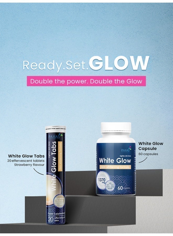 باكساس أقراص وايت جلو تابس الفوارة (20 قرصًا) | تركيبة غنية بالجلوتاثيون وفيتامين سي | تدعم تفتيح البشرة | بنكهة الفراولة - Image 5