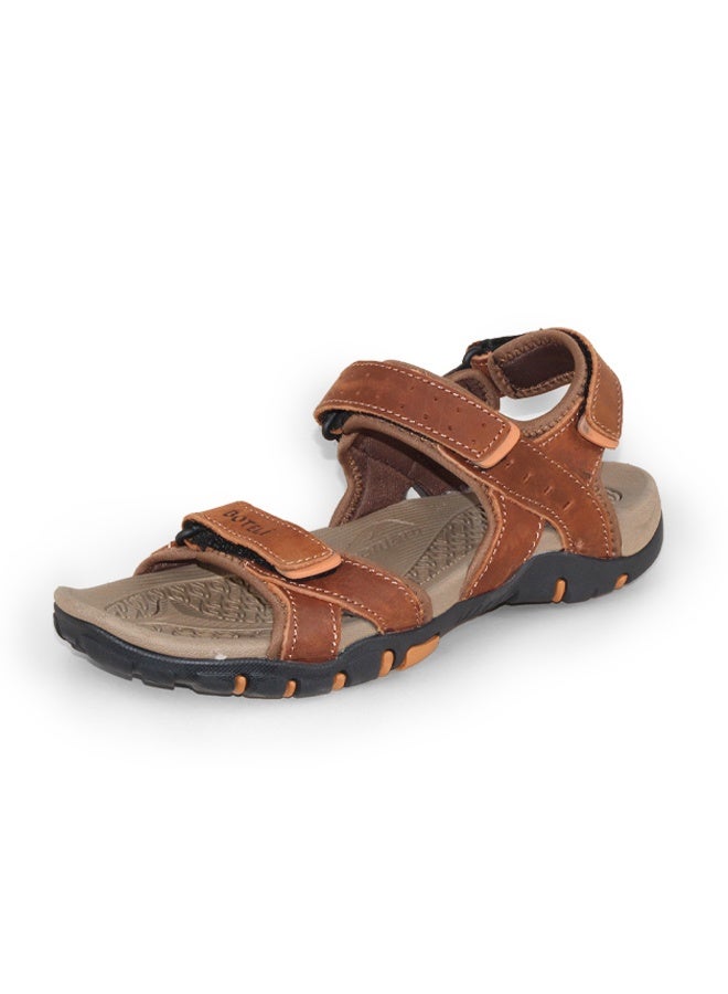BOTELI Men's Outdoor Sandals, Summer Non-Slip Wear-Resistant Thick Sole Athletic Casual Adjustable Velcro Beach Sandals - Image 1