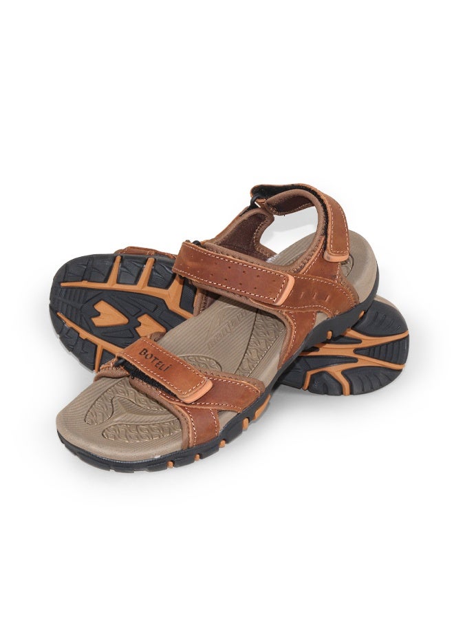 BOTELI Men's Outdoor Sandals, Summer Non-Slip Wear-Resistant Thick Sole Athletic Casual Adjustable Velcro Beach Sandals - Image 2