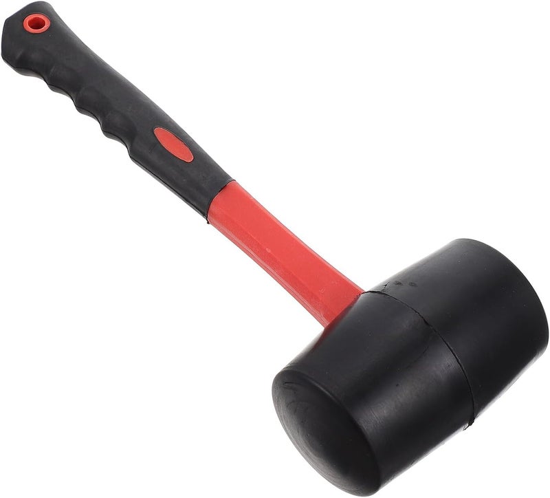 ABOOFAN Rubber Mallet Hammer with Fiber Handle Non-slip Soft Face Hammer for Tile and Flooring Installation Tool for Home Decoration and Jewelry Craft - Image 1