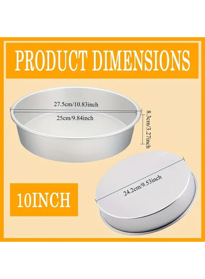 10 Inch Round Cake Pan 1pc Heavy Duty Anodized Aluminum Non Stick Baking Pan - Image 3
