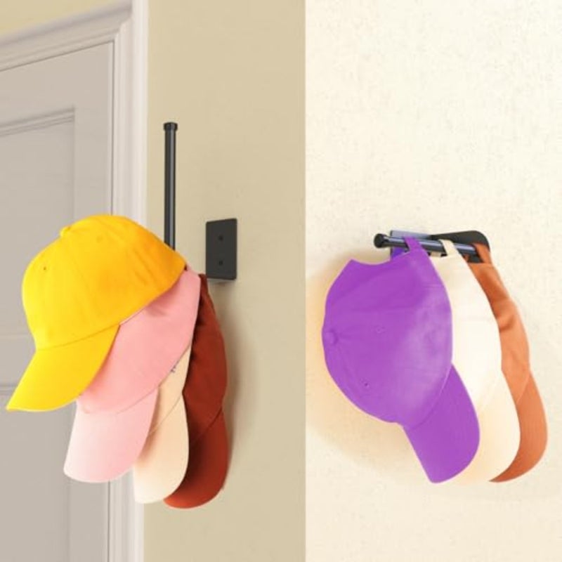 Hat Racks for Baseball Caps, Stainless Steel Hat Organizer for Baseball Cap, Hat Holder Storage Organizer, Hat Hanger Strong Adhesive/Wall Drilled for Door, Bedroom, Closet 6 in - Image 5