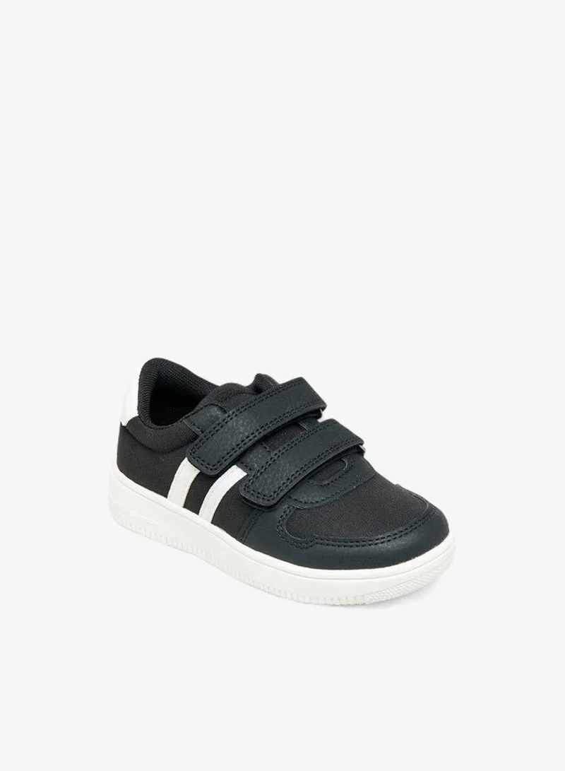 JUNIORS Boys Panelled Hook and Loop Sneakers