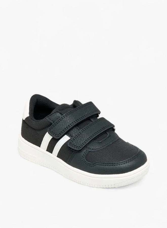 JUNIORS Boys Panelled Hook and Loop Sneakers