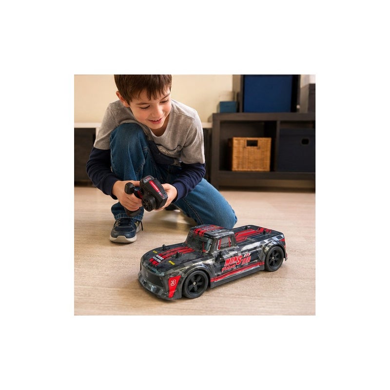 GTC Remote Control Monster Truck Racing Car Toy for Kids, Black and Red - Image 3